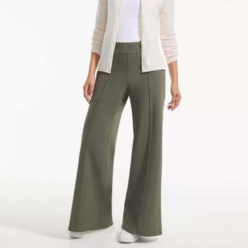 Lands End Starfish High Rise Palazzo Pants Coriander SZ L (14-16) - Picture 3 of 16